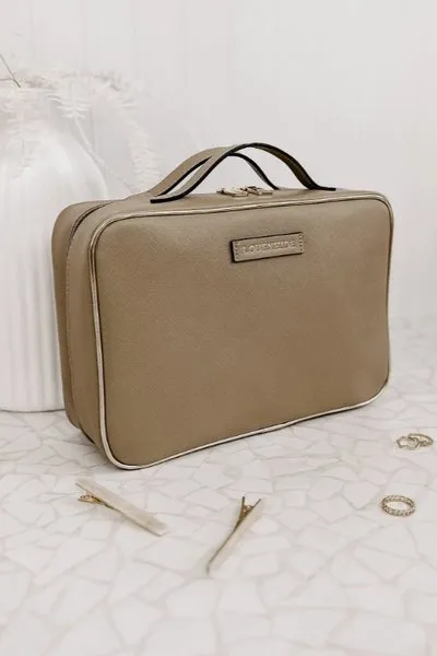 GEORGIE COSMETIC CASE COFFEE