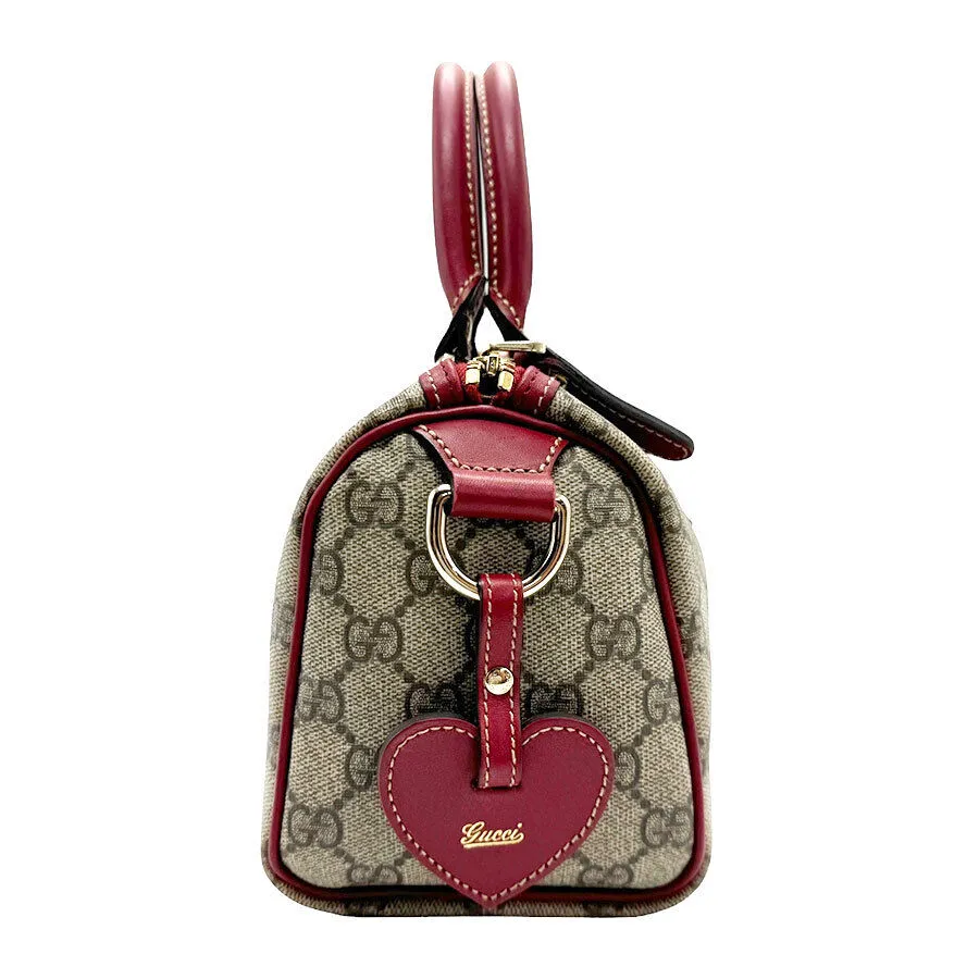 Gucci Handbag Red X Brown Pvc