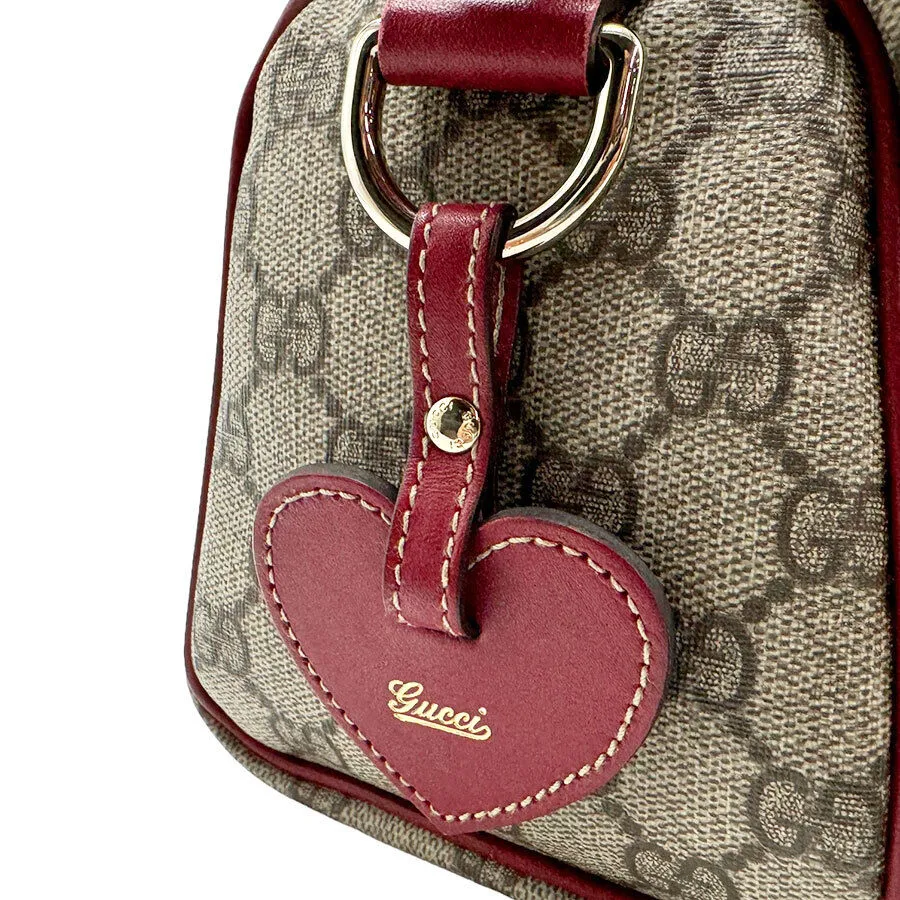 Gucci Handbag Red X Brown Pvc