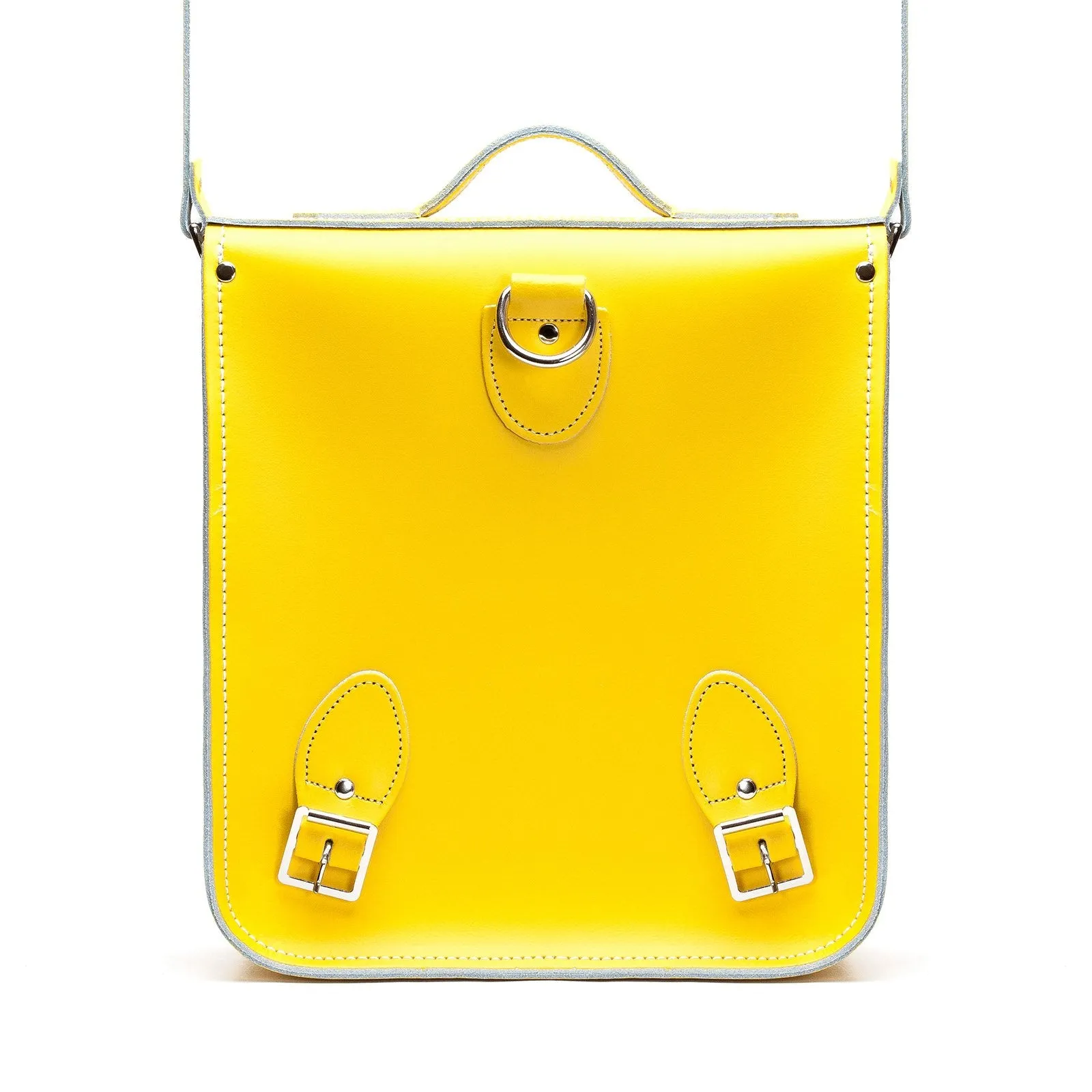 Handmade Leather City Backpack - Pastel Daffodil Yellow