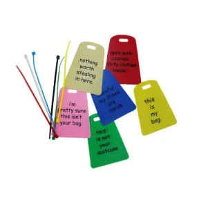 Pair of 6 Bright Color Travel Luggage Tag By Marshal