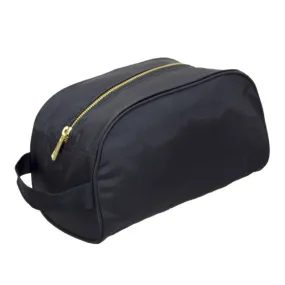 Personalized Nylon Black Brass Traveler Pouch